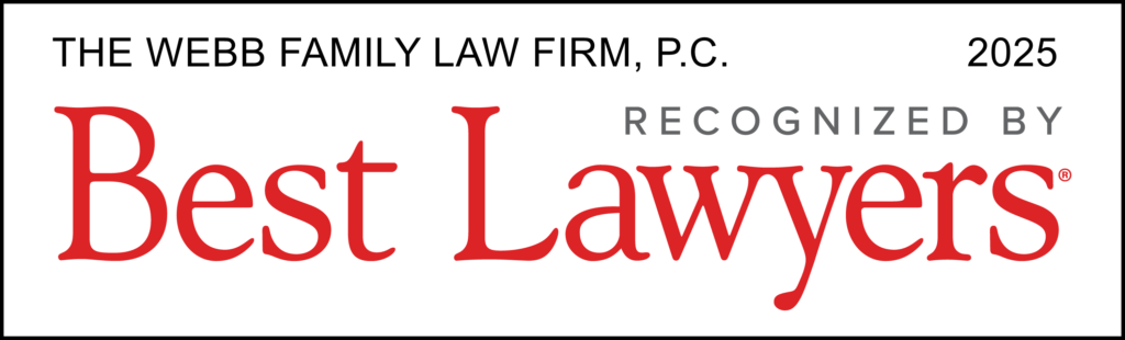 Webb Family Law Firm, P.C. recognized as Best Lawyers of 2025 for exceptional family law services in Texas.